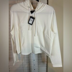 Ivory Cropped Hoodie- Size 16